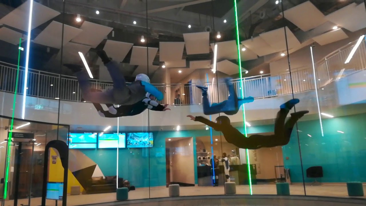 Skydivers practicing Skydiving formation in CLYMB - Abu Dhabi