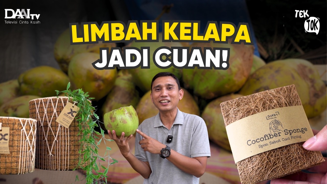 Ramah Lingkungan! Limbah Kelapa Jadi Spons Cuci Piring | Tek Tok