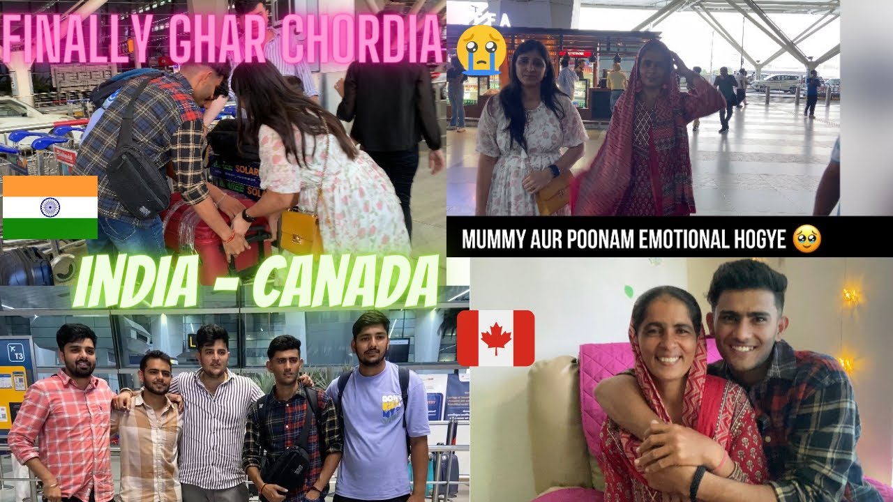 India 🇮🇳 to Canada 🇨🇦 || emotional vlog 🥺 ||first flight experience ✈️ || @Chhrushbrothers