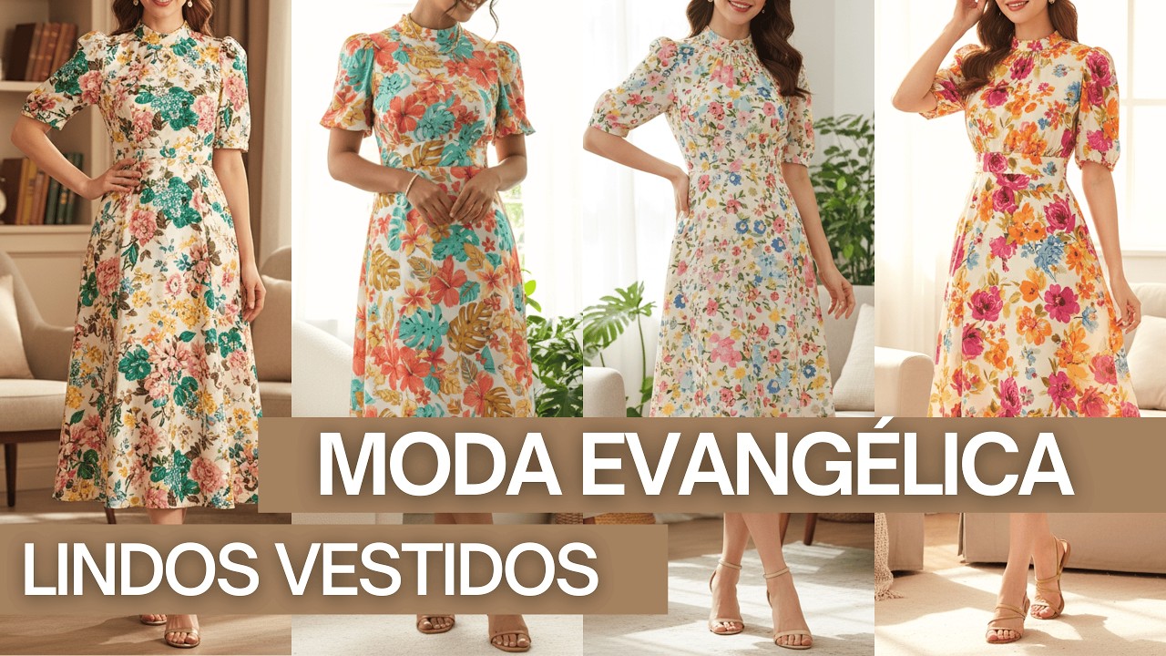 BELÍSSIMOS VESTIDOS DE MODA EVANGÉLICA - Os Vestidos mais Lindos