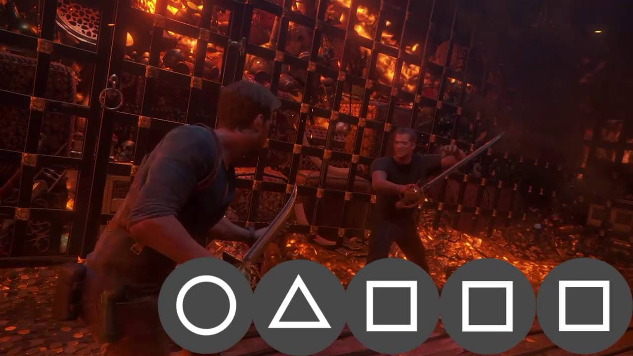 Uncharted 4 trofeo Espadachín y la combinación