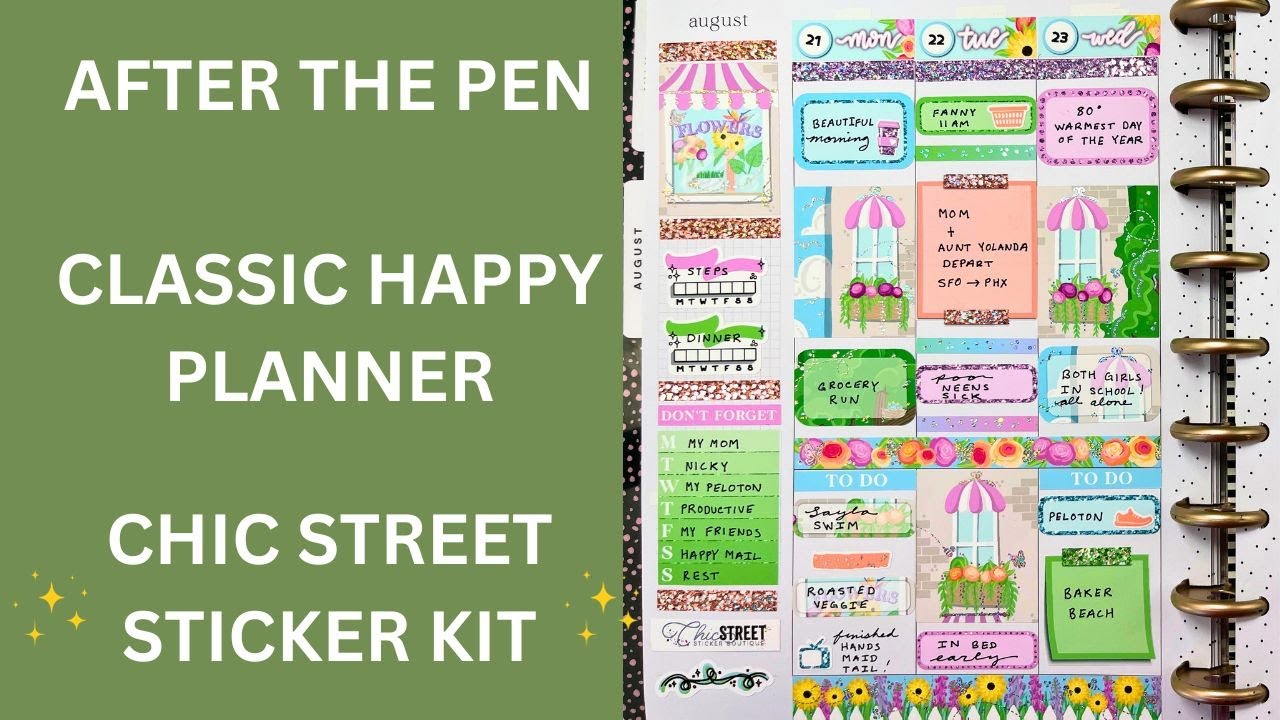 Plan with Me / Vertical Happy Planner / Chic Street Sticker Boutique Sticker Kit / Memory Planning