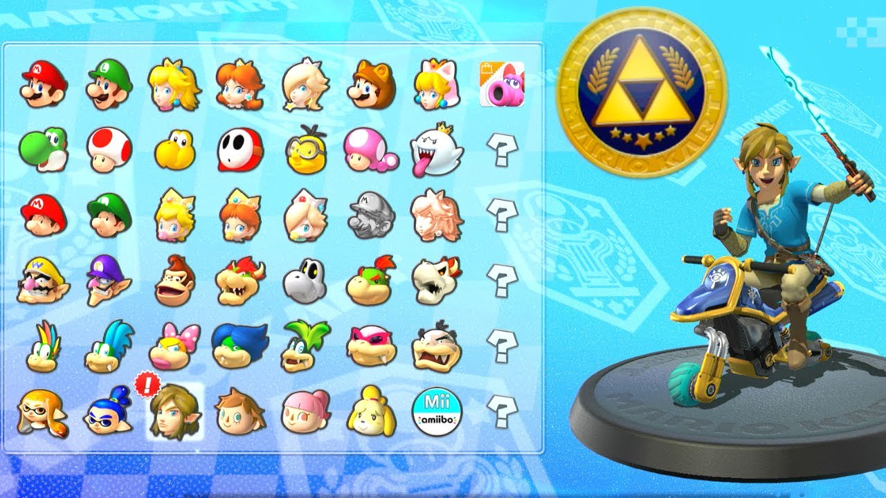 Mario Kart 8 Deluxe - 200cc TRIFORCE CUP - LINK Gameplay