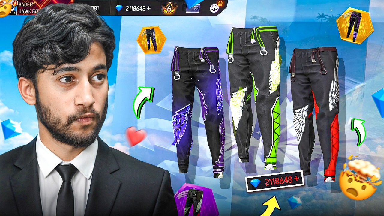 I Got Rare Angelic Pants in 1st spin😱🔥 Free Fire Max
