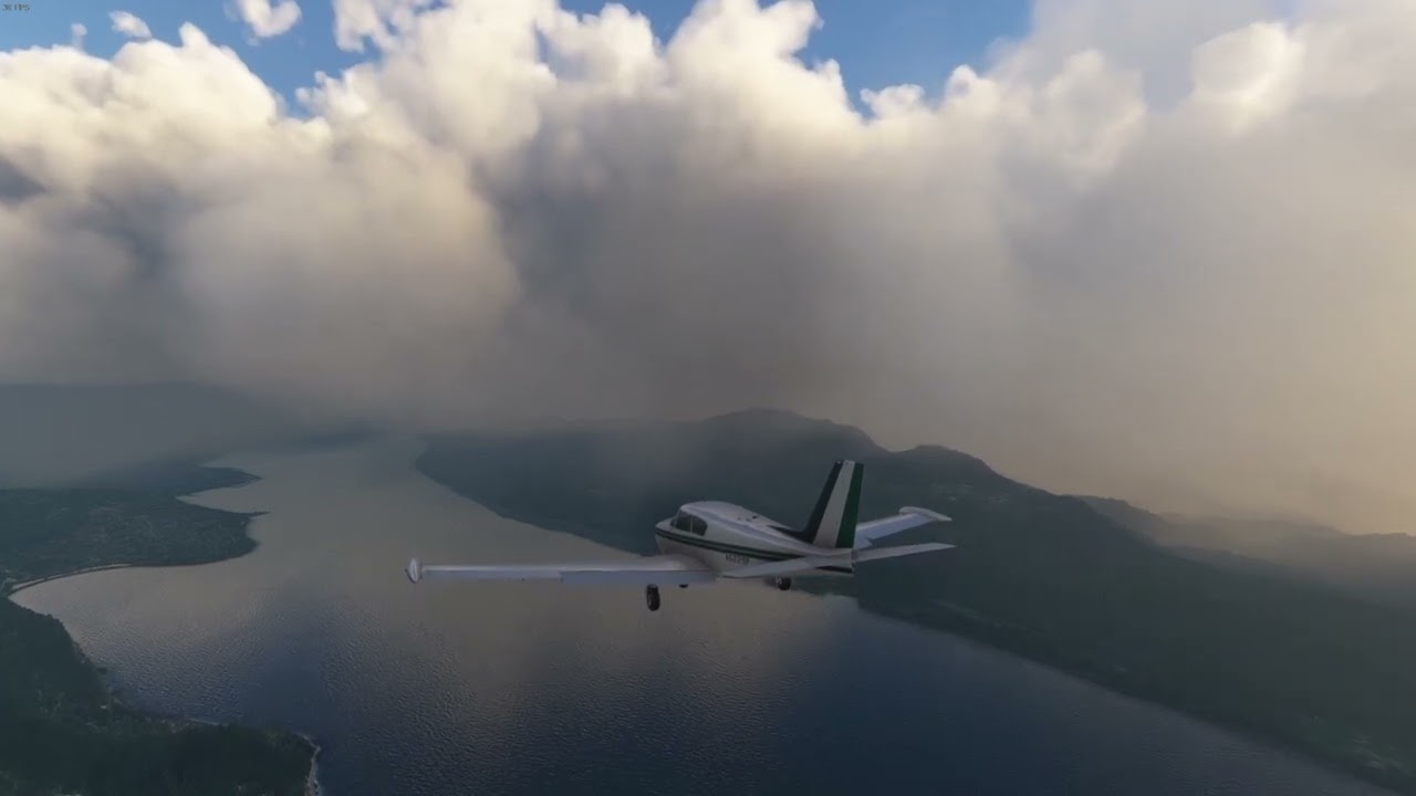 MSFS - A2A Comanche 250 - CHAMBERY ILS LANDING - Bad Weather