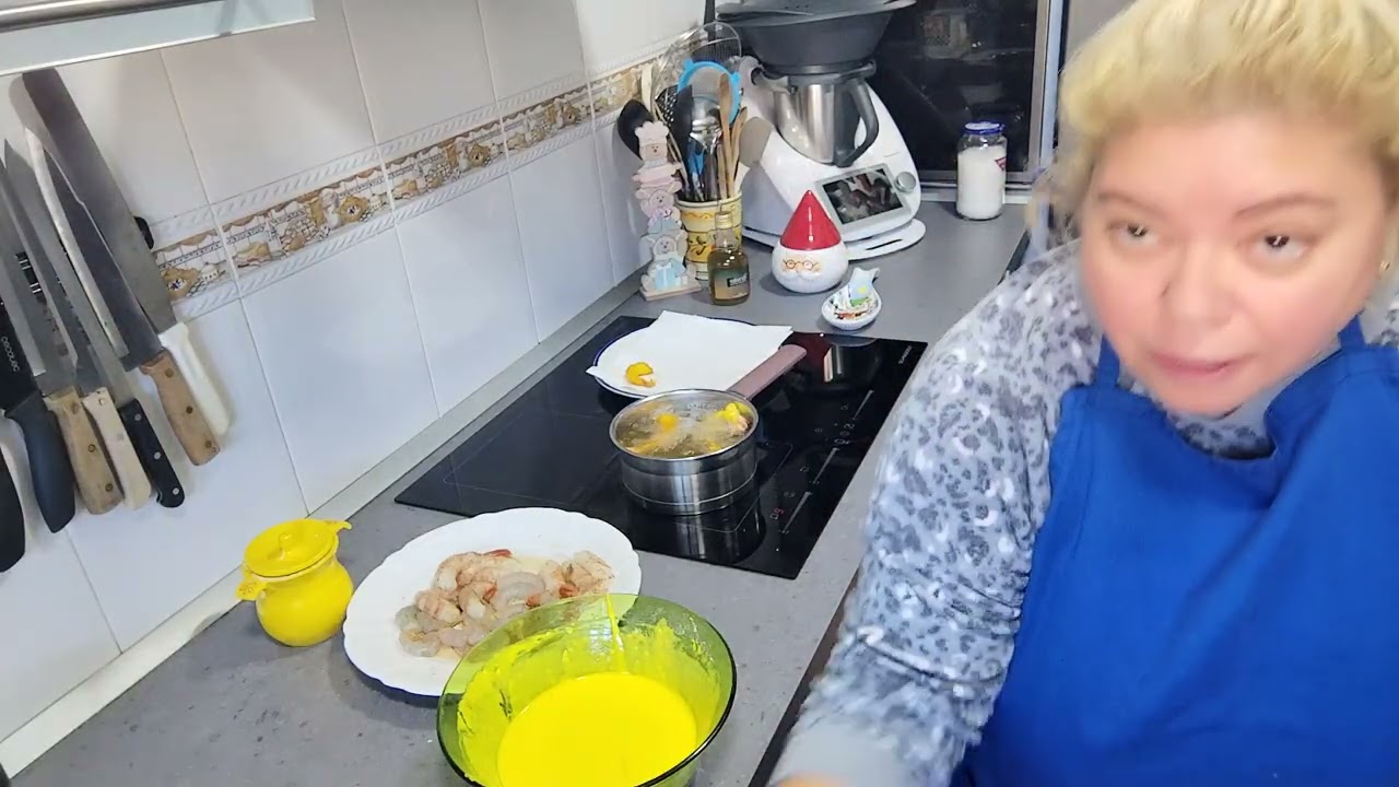 Langostinos y gambones a la gabardina o conocidos en Murcia caballitos de mar. 
