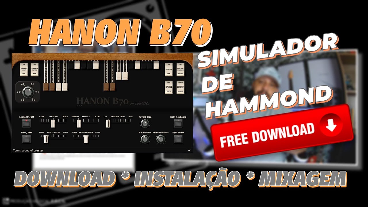 Teclado Hammond / Timbre Único / PLUGIN GRÁTIS / #ProduçãoMusicalFácil