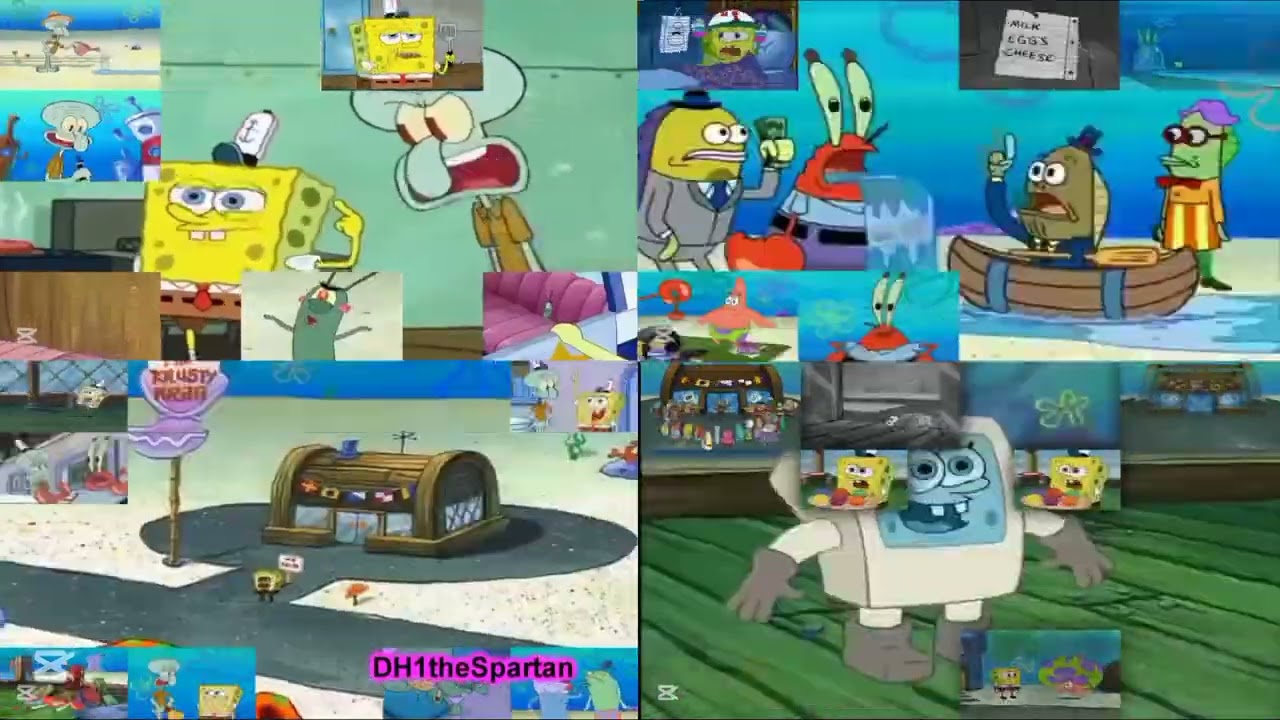 Spongebob Sparta Remix Quadparison 