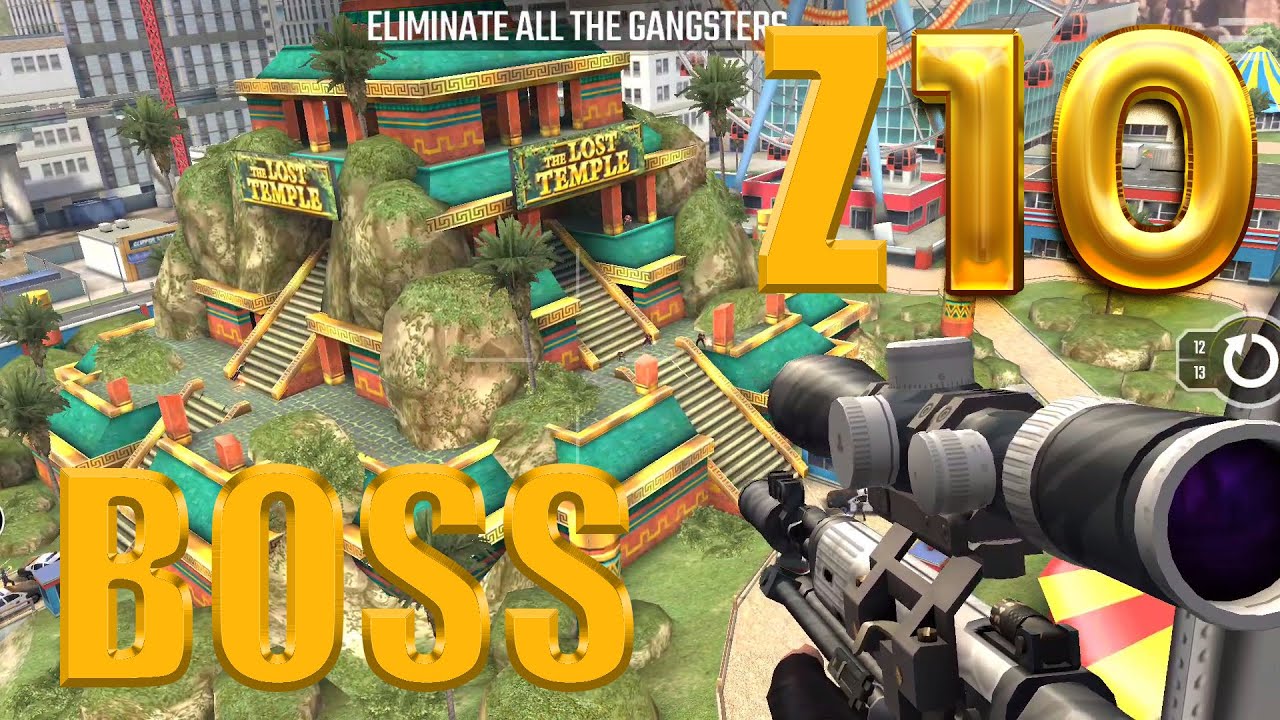 Pure Sniper Zone 10 All Bosses Fight Overpass
