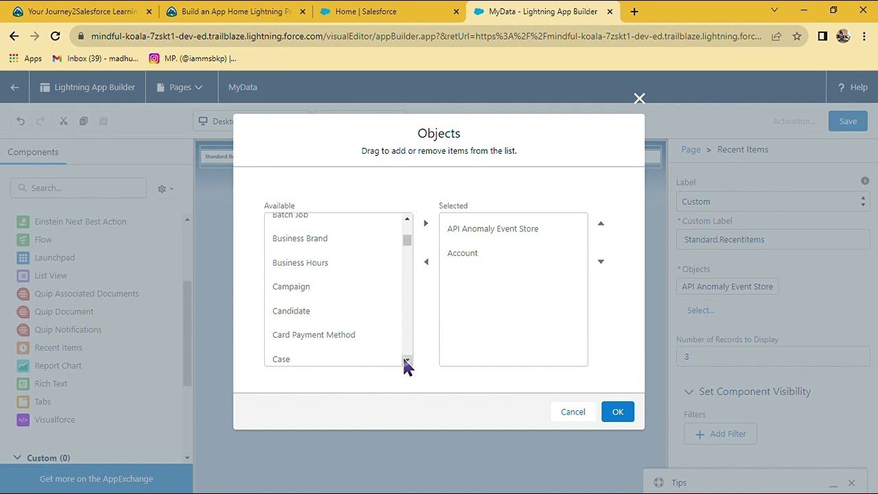 Build an App Home Lightning Page Unit Salesforce Trailhead