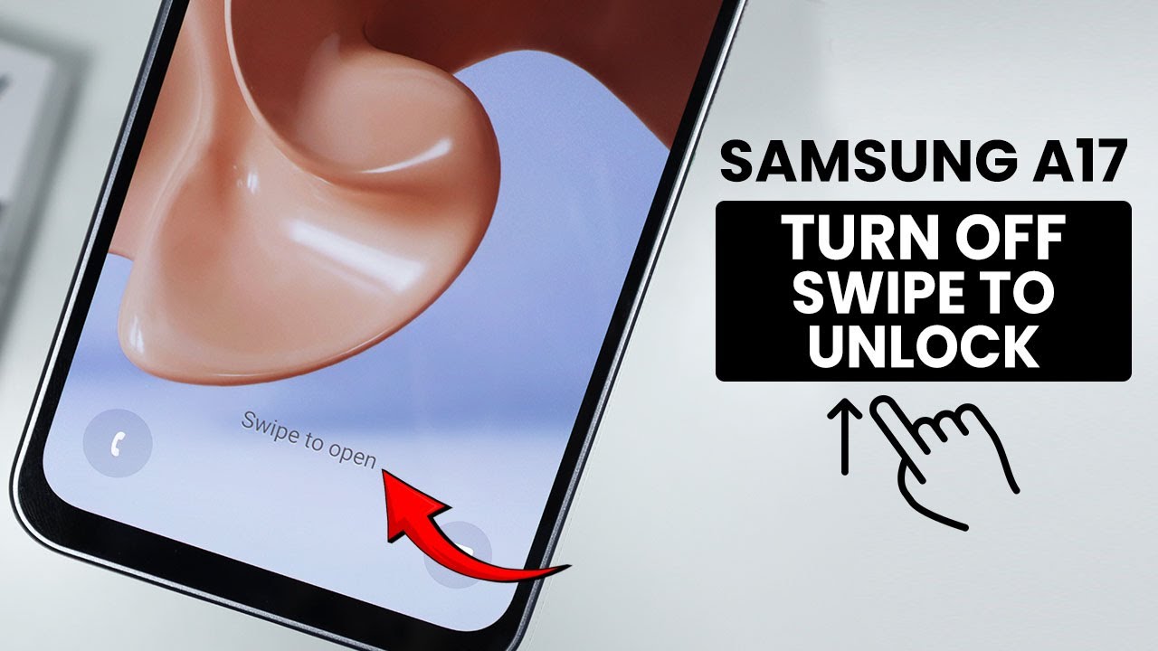How to Turn Off Swipe to Unlock Samsung A17 - Screen Lock Setting