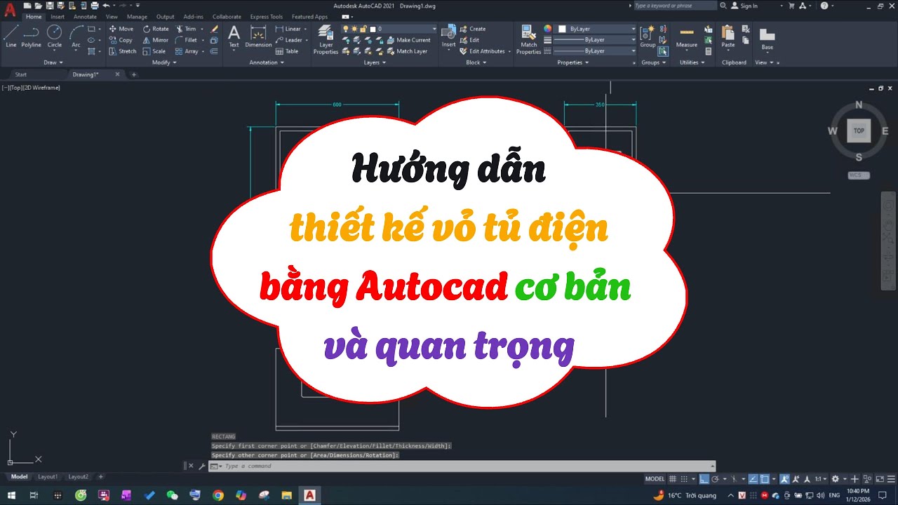Hướng dẫn thiết kế vỏ tủ điện bằng AutoCAD cơ bản và quan trọng | Điện công nghiệp