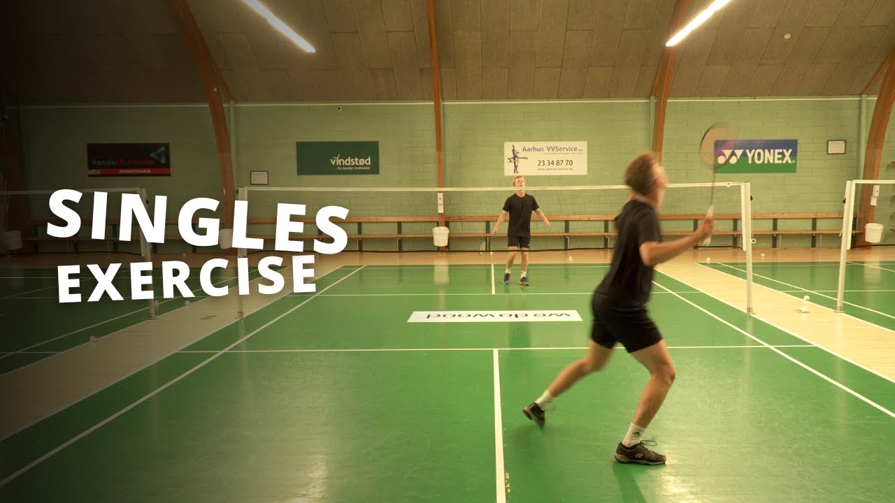 IMPROVE your singles with this 1v1 EXERCISE | Basic Feather | Badminton tutorial