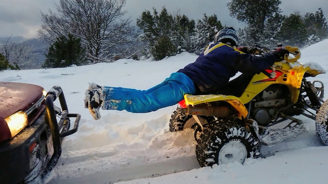 🎿Mi primera vez en QUAD😬 y con HIELO y NIEVE😵