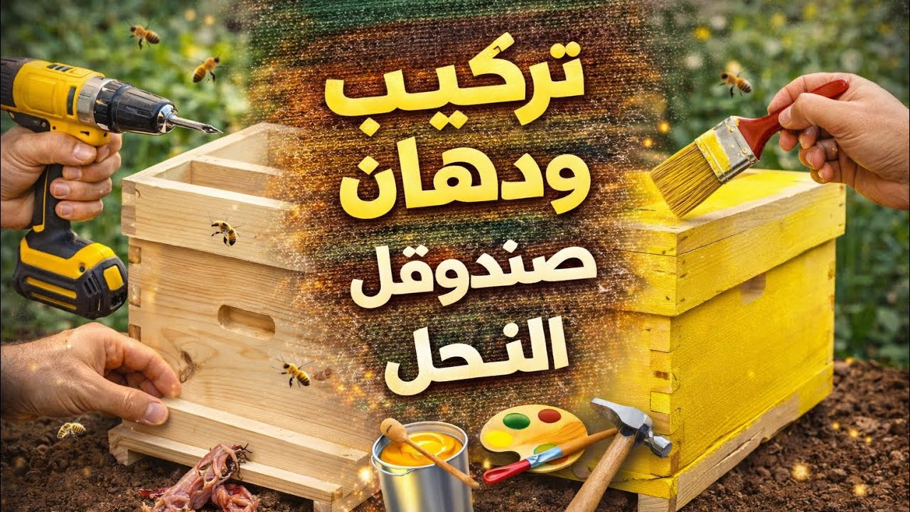 اسهل طريقة لتركيب صندوق النحل وطلاءه بافضل وسيلة حماية 