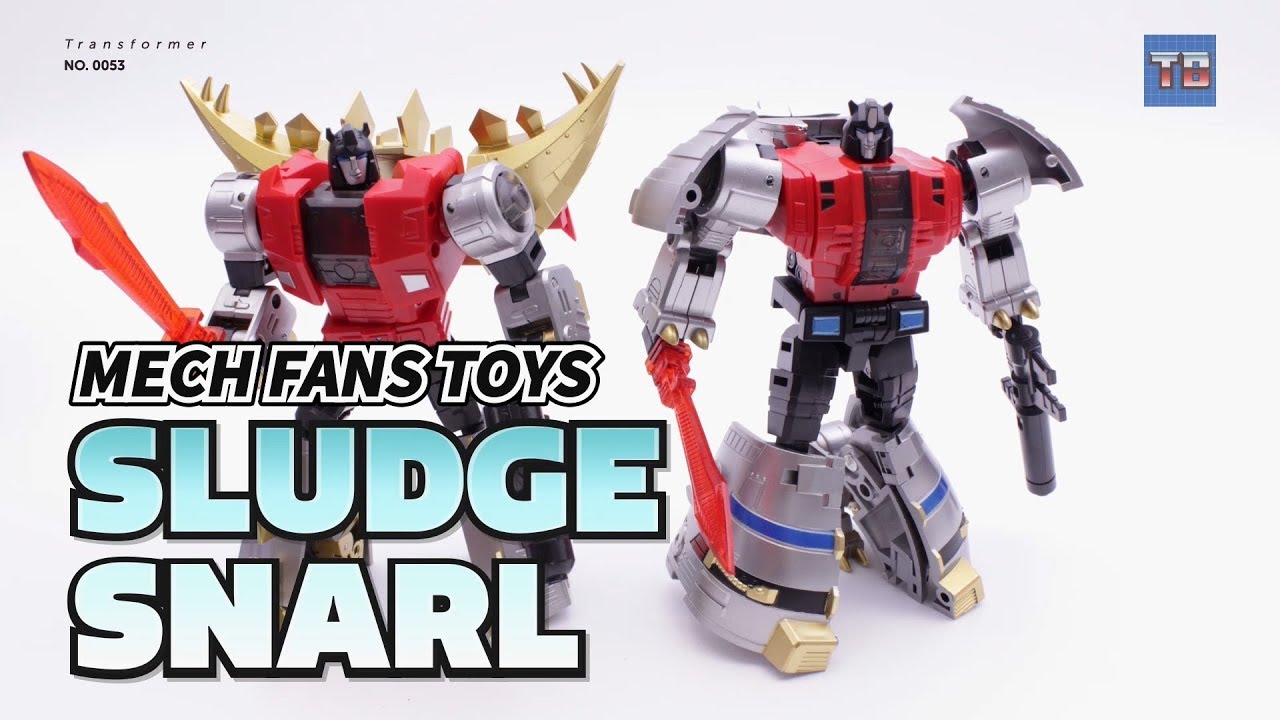 Transformer Mech Fans Toys Dinobot SLUDGE, SNARL Dinosaur Rotot toy video