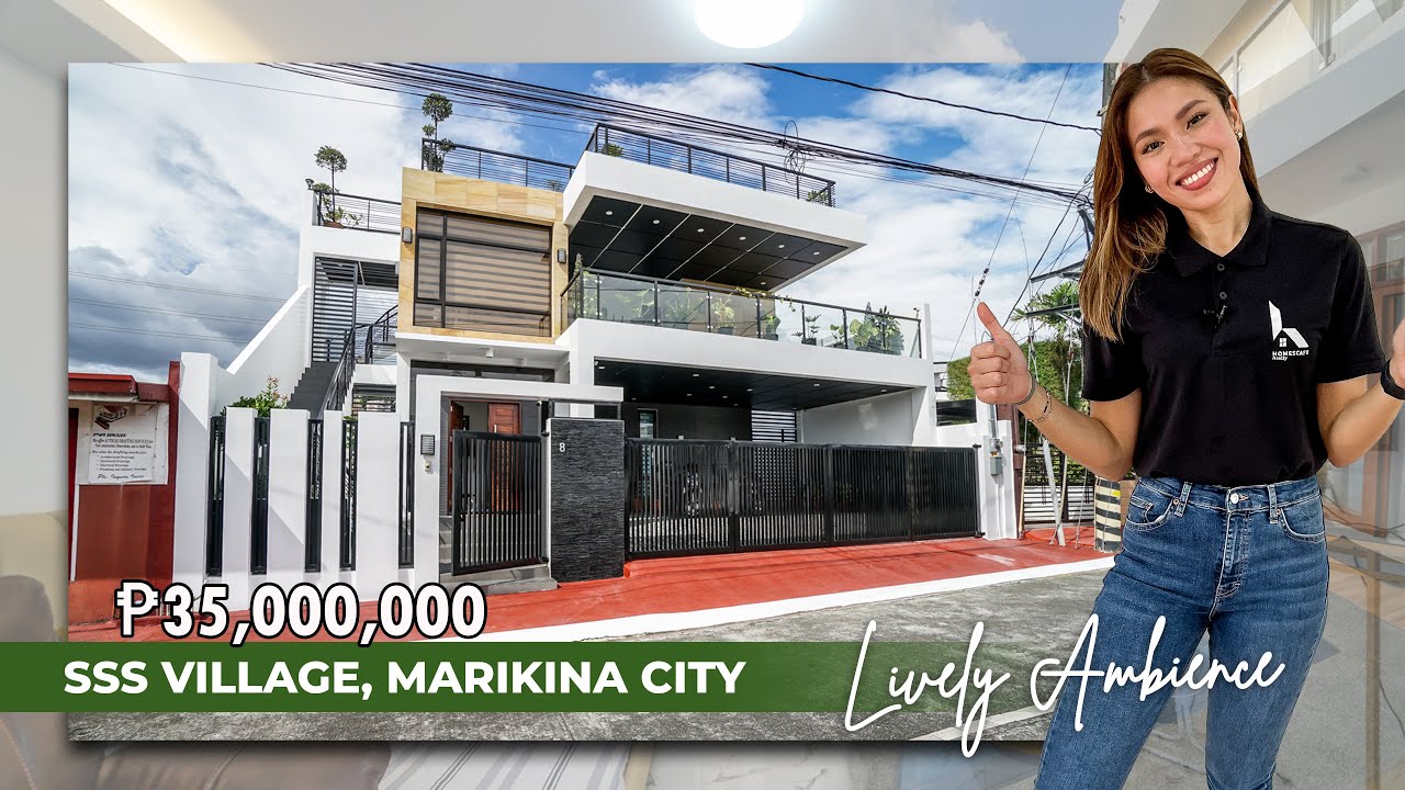 House Tour MSV35 | 3 Storey Modern House with swimming pool in SSS Village, Marikina City