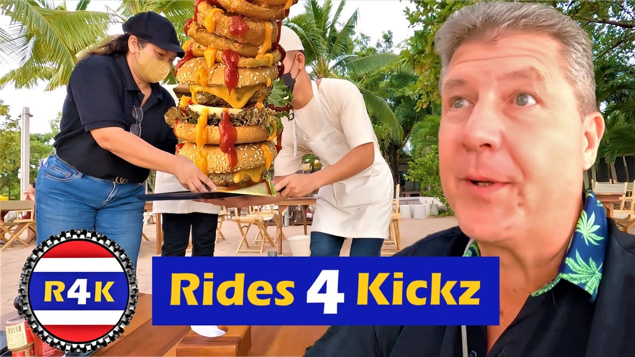 NEW in Pattaya - Eating Giant Burgers on The Beach