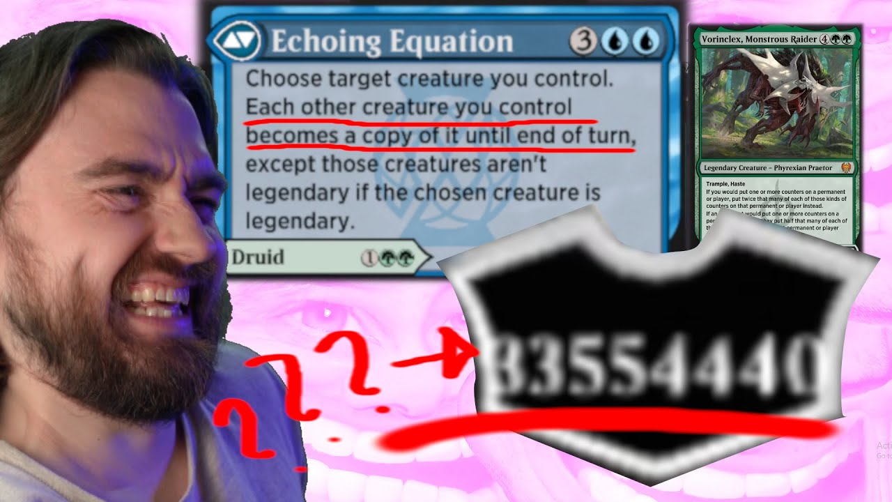 OVERFLOWING LOYALTY COUNTERS, THE UI CANT HANDLE THIS NONSENSE! Echoing Equation Standard MTG Arena