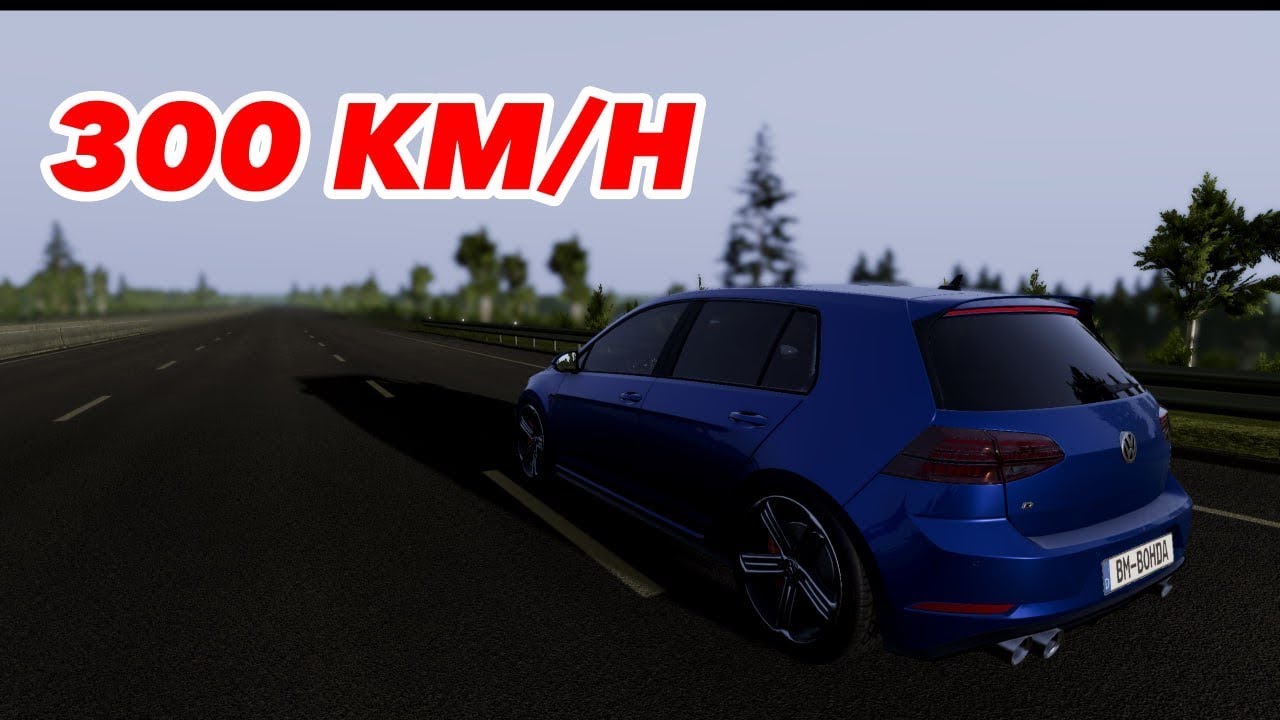 Volkswagen Golf R7 crash 300 km/h | BeamNG.drive (Crystal Castles - KEROSENE)