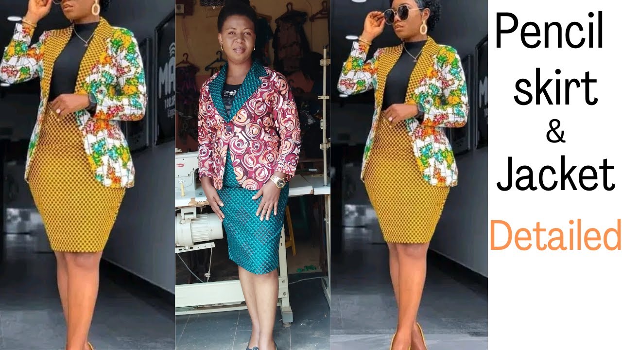 How to make a Notched Collar Jacket and pencil skirt with full lining   detailed