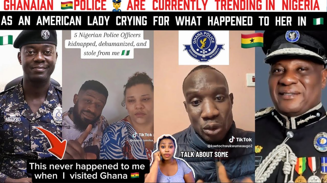 Ghanaian 🇬🇭police Are Currently Trending In Nigeria As An American Lady Cry for what happened to in 
