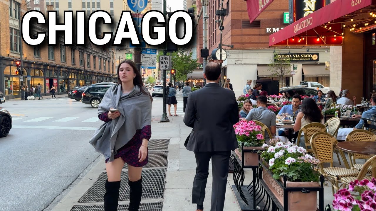 Strolling in Chicago 🌸 Spring Virtual Walk On Wednesday | May 14, 2025 | 4k Video, City Sounds