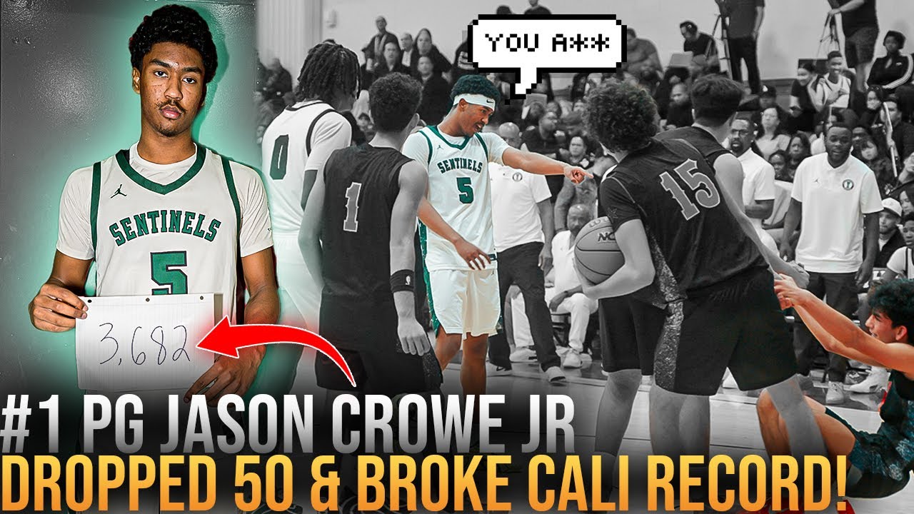 #1 PG Jason Crowe Jr BREAKS CALIFORNIA’S All Time Scoring Record & DROPPED 50 IN HEATED GAME!