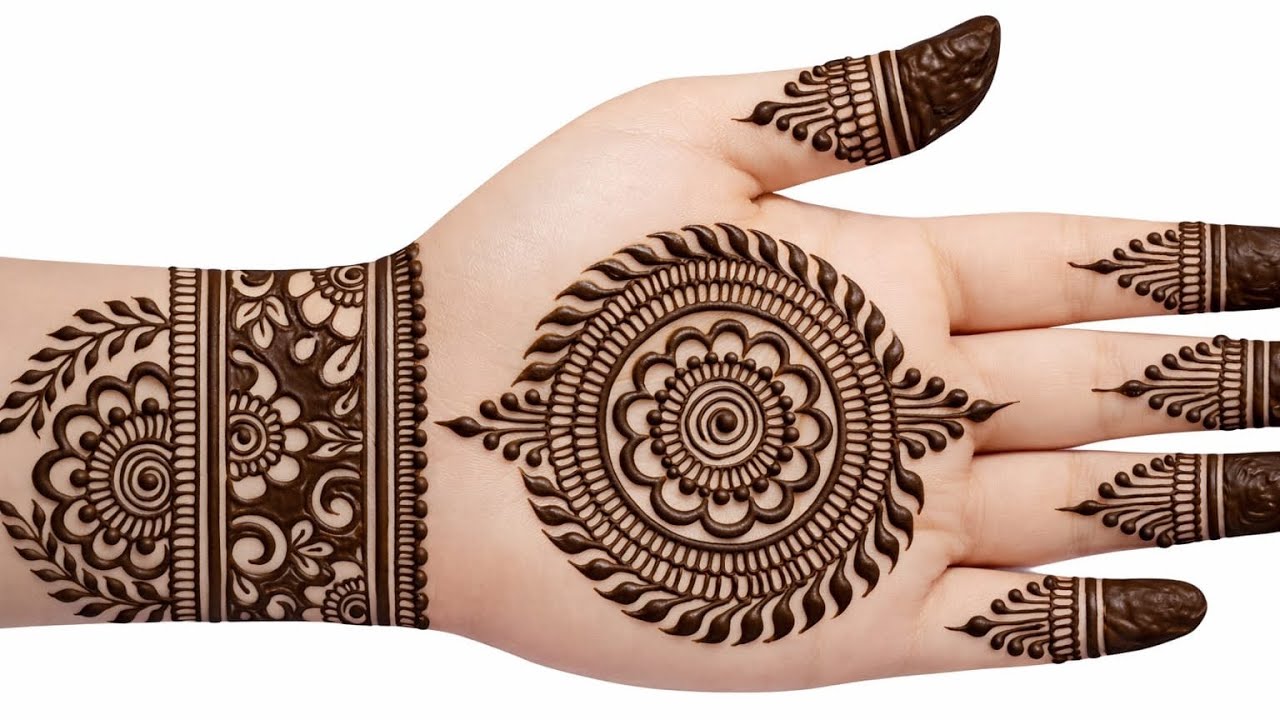 Front hand mandala mehndi design | mehndi design | mehndi | easy mehndi 
