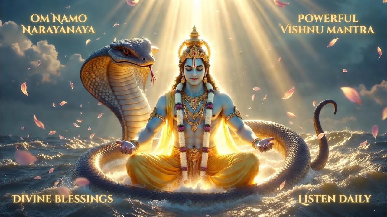 Om Namo Narayanaya🕉️ Powerful Vishnu Mantra for Peace,Protection & Positive Energy #MeditationMantra