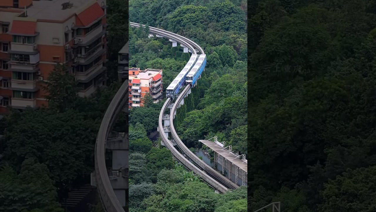 Chongqing's Unique  Rail Transit  #chinatravel #silkroad #traffic