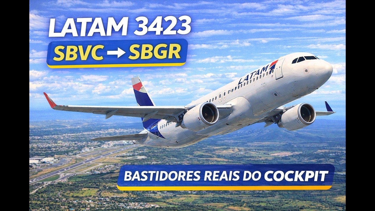 Voo LATAM 3423 ✈️ Do Interior da Bahia para Guarulhos | Bastidores do Cockpit (A320)