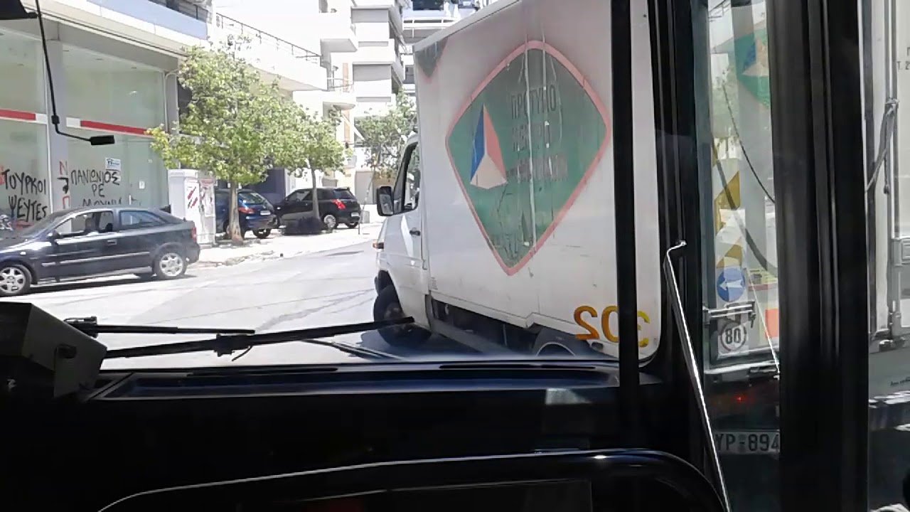 Athens bus:ride in line 218/Афинский автобус маршрут 218/λεωφορείο στην Αθήνα,γραμμή 218.