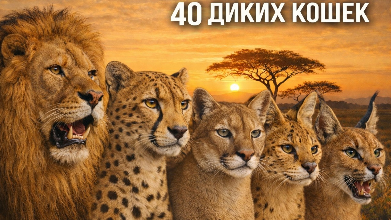 Все дикие кошки мира — 40 хищников, созданных для охоты