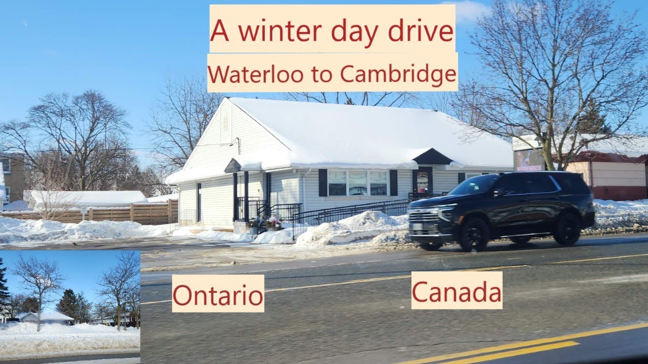 A winter day drive  ....    Waterloo to Cambridge  ....    Ontario  ....     Canada