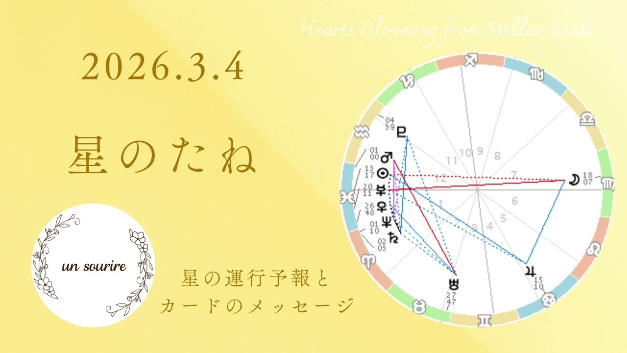 優しくも逞しい時間が流れる日になりそう💐自分を全受容していこう🌟3/4星とカードメッセージ＆12星座メッセージ
