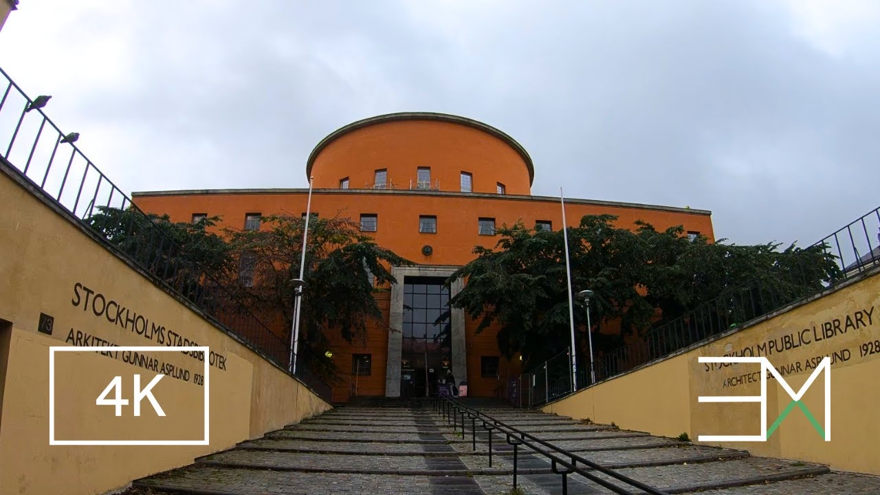 🟢 4K/60fps | Biblioteca Pública de Estocolmo / Stockholm's Public Library Walking Tour 🟢