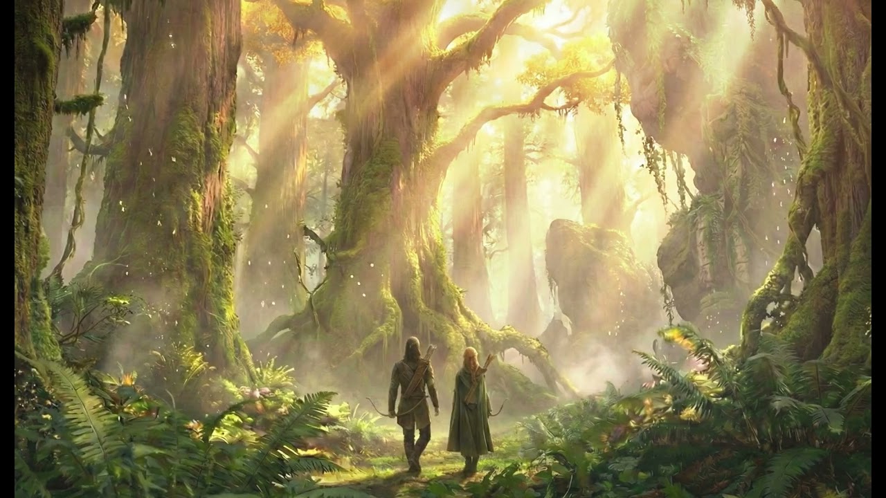 Ancient Elder Woods: Sunlit Forest Ambience | 1 Hour Relaxing Fantasy Music
