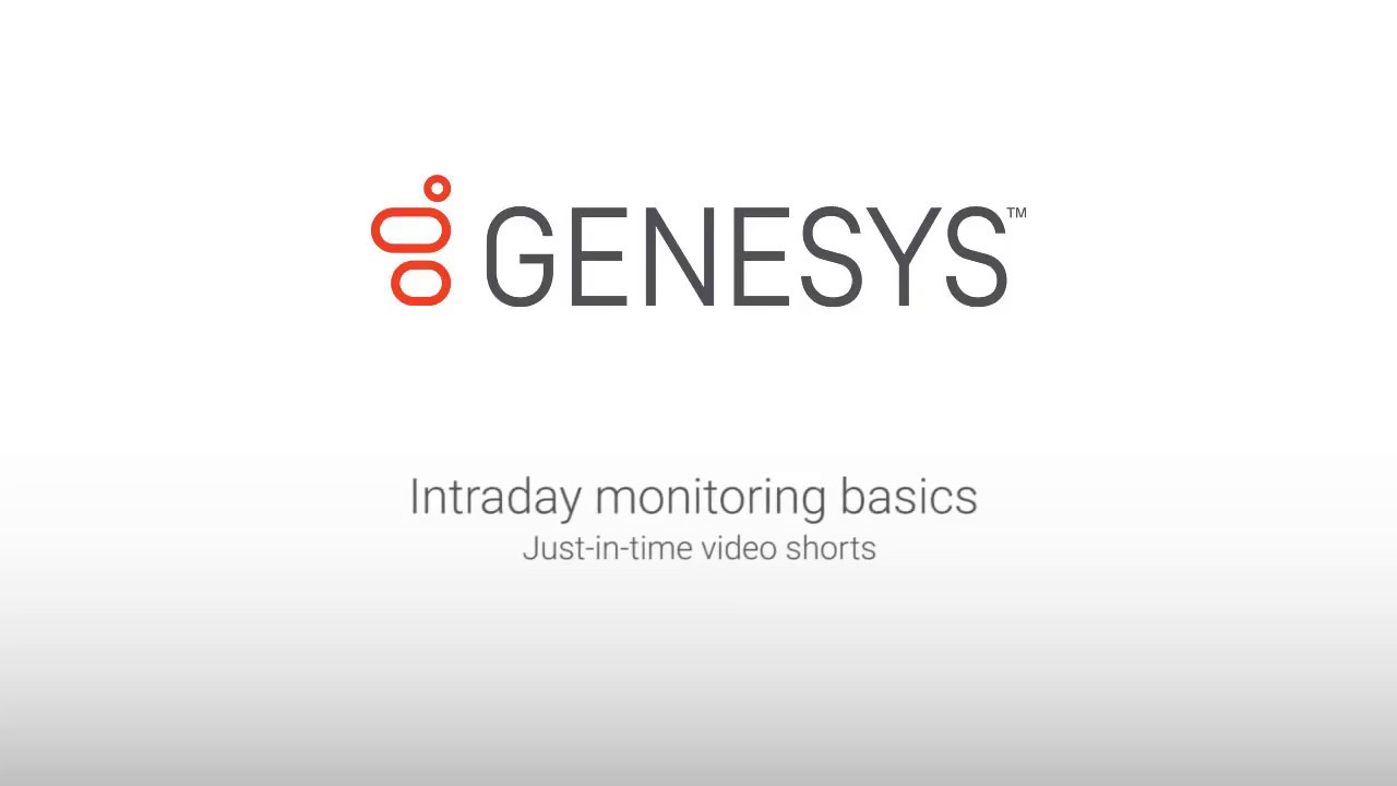 Genesys University: Intraday Monitoring Basics in Interaction Optimizer