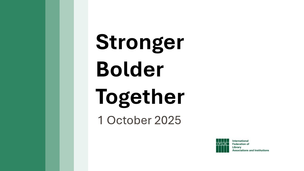 Stronger, Bolder, Together: From Ideas to Inspiration to Action | 1 Oct 2025