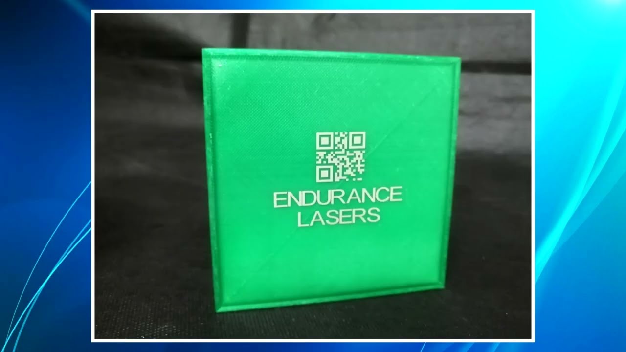 UV laser engraving on PETG plastics using 355 nm 3 watt Endurance laser