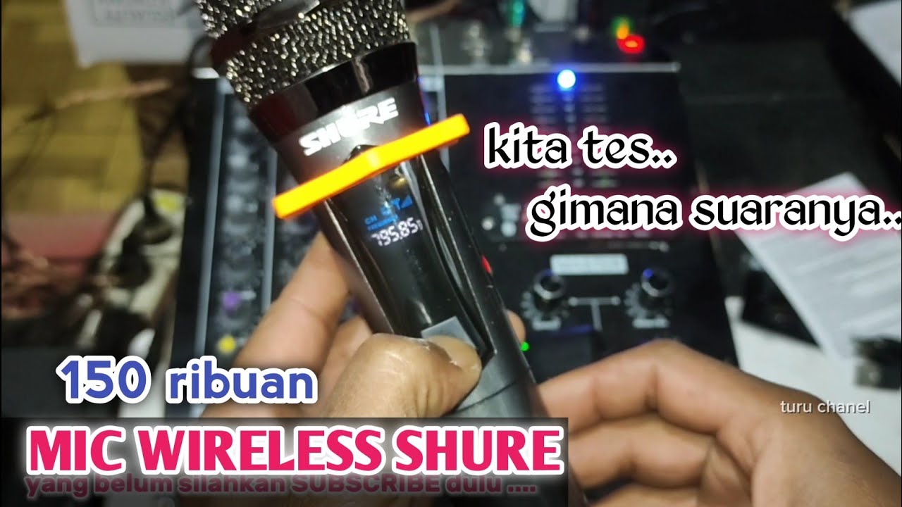 Review Tes MIC WIRELESS SHURE seharga 150 ribu