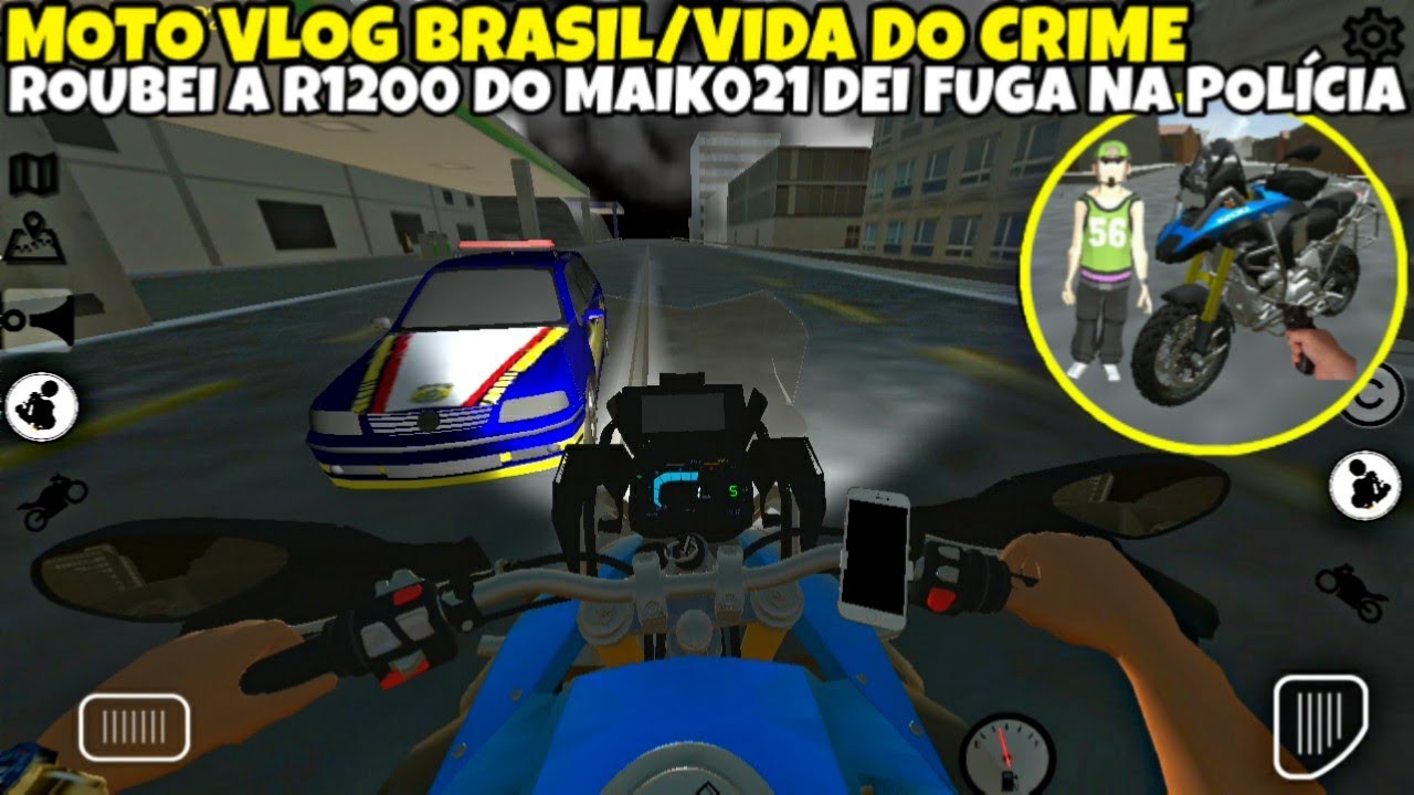 MOTO VLOG BRASIL/VIDA DO CRIME ROUBEI A BMW R1200 DO MAIK021 DEI FUGA