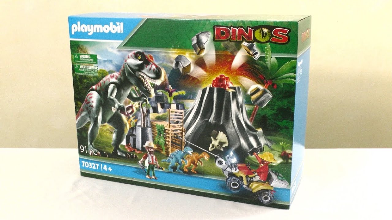 Unboxing Playmobil : Le volcan et le tyrannosaure (2020) – 70327