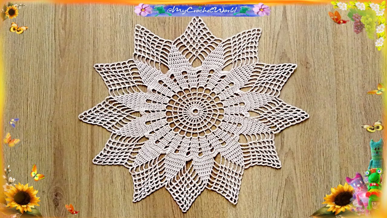 Serwetka Słonecznik Nr.2, Część 3 #szydełkowanie #serwetka #tutorial  @mycrochetworld