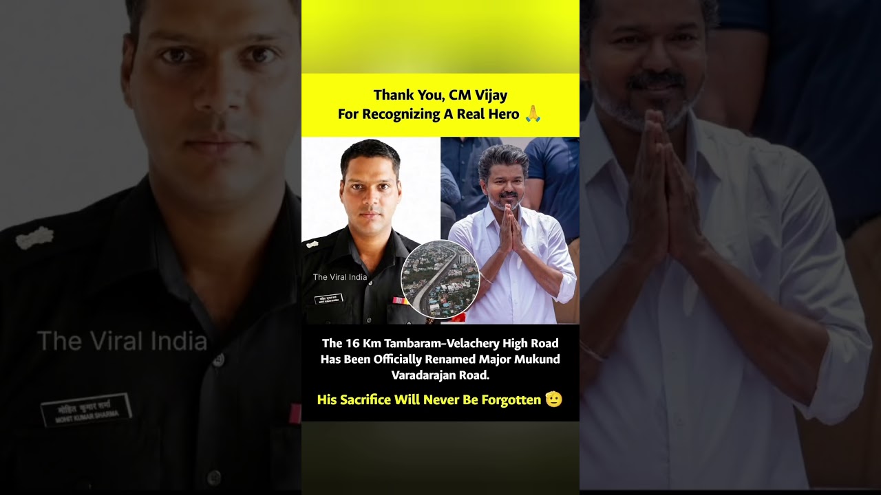 #Hero#india#tamilnaducm #vijaytv#memorablemoment #majormukundvaradarajan #nation#highway#inspiration