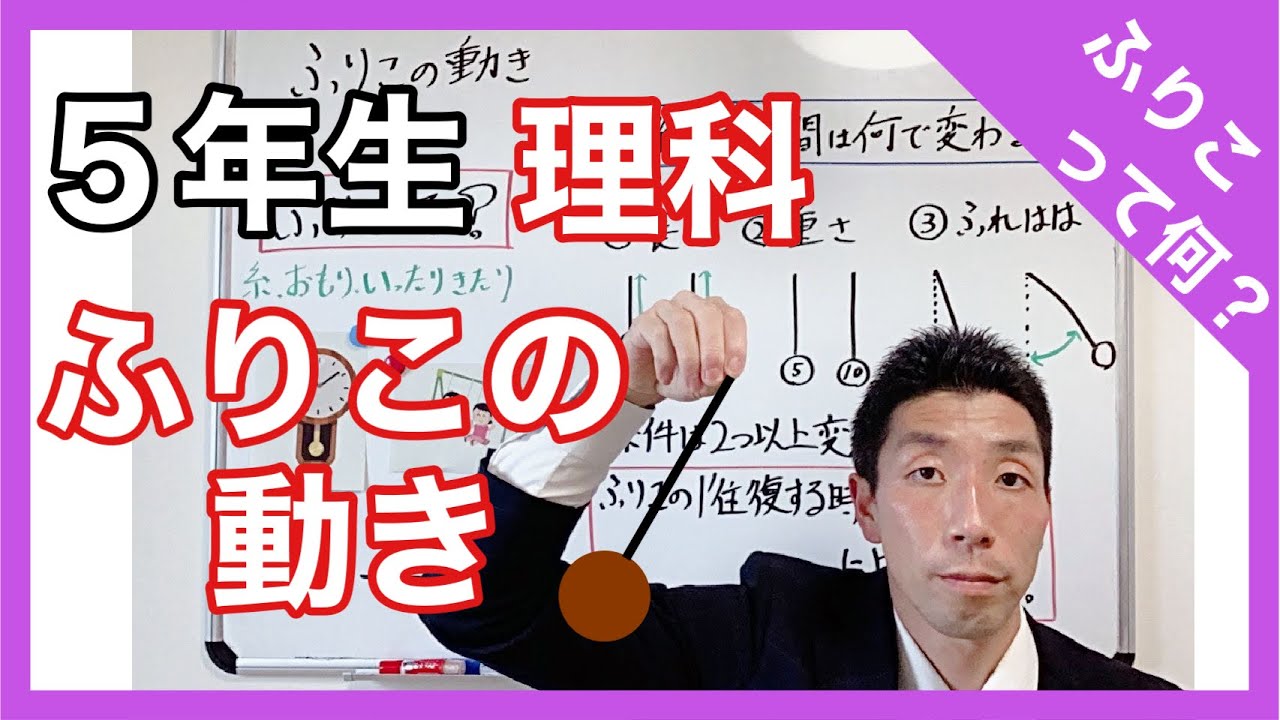 理科　ふりこの動き　ふりこって何？　５年生