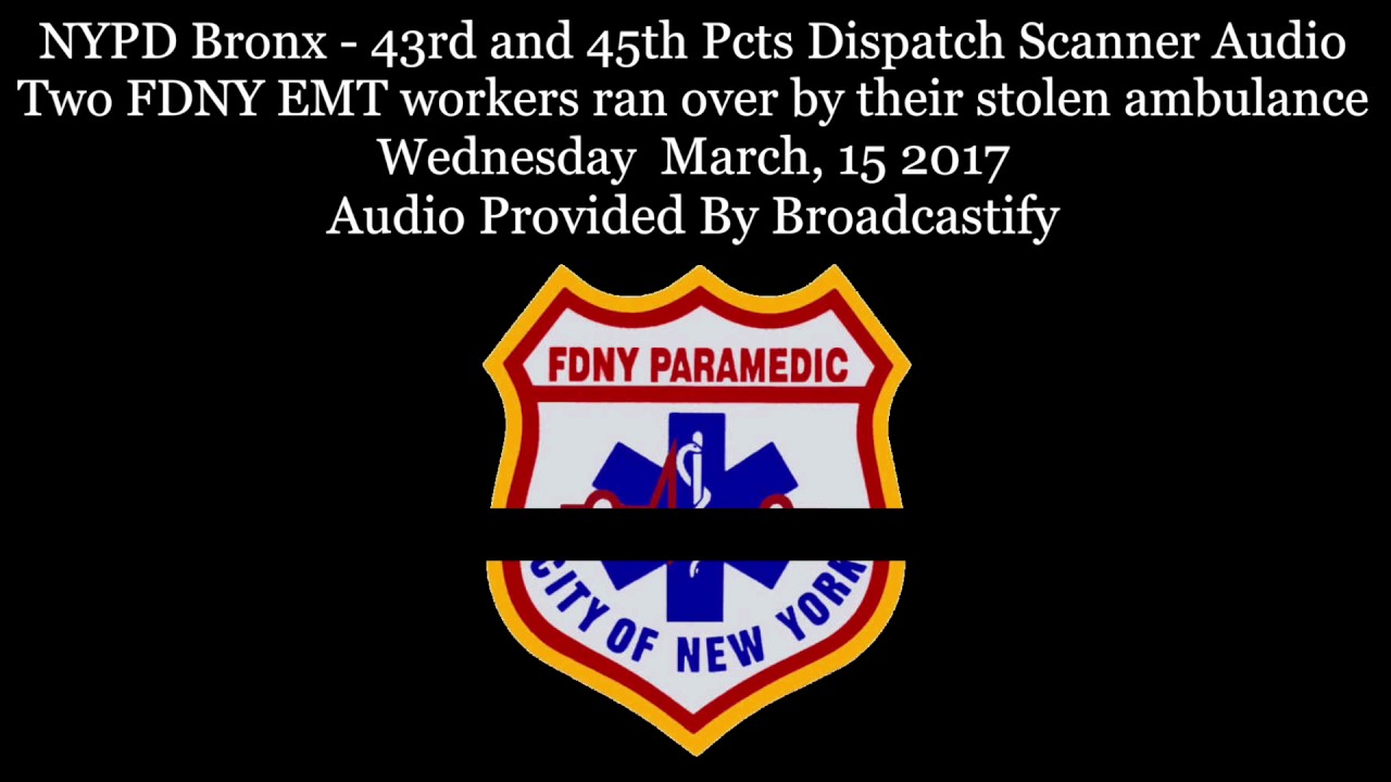 Аудио сканера диспетчерской службы скорой помощи FDNY EMS. Двое сотрудников скорой помощи FDNY EM...