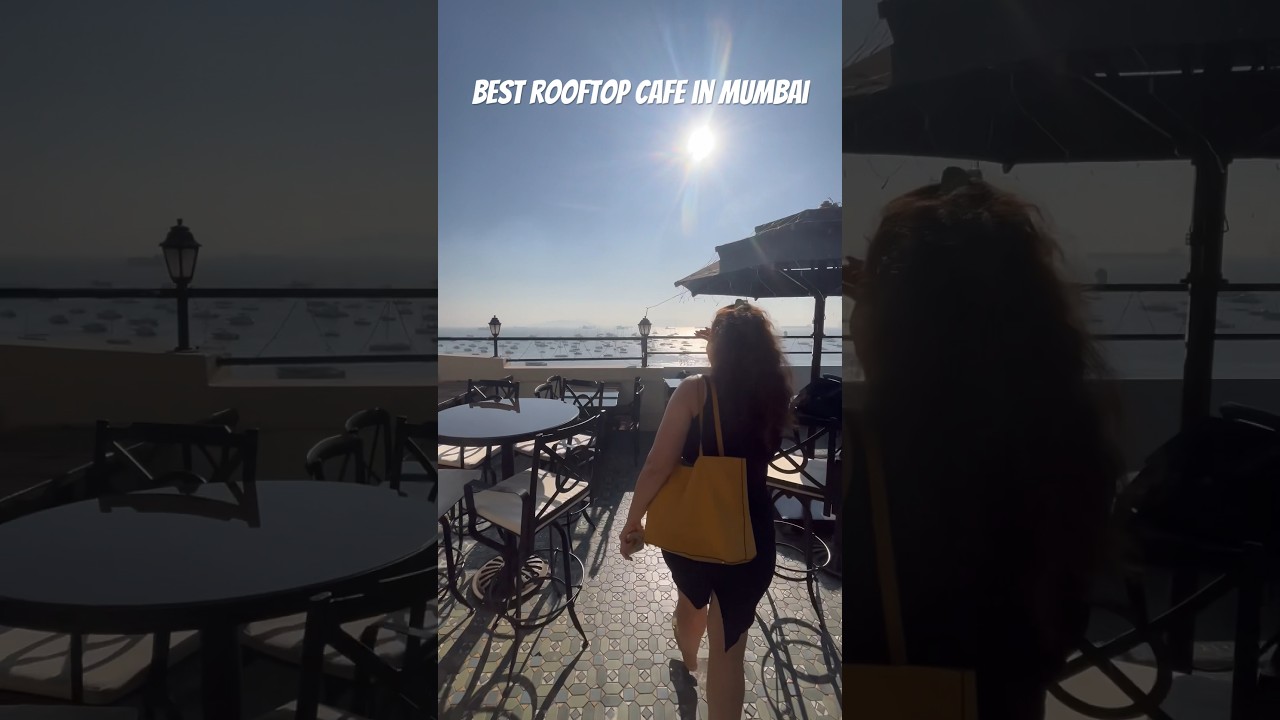 BEST ROOFTOP CAFE ,MUMBAI #shortsfeed #cafesofmumbai #viralvideo #youtubeshorts