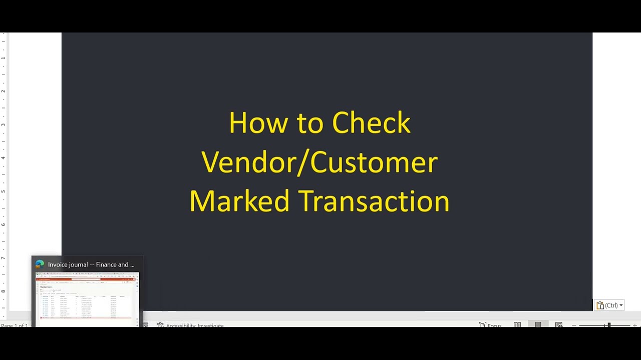 How to Check marked transaction and unmark it in Dynamics 365 F&SC: D365infobites